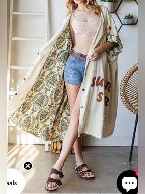 Oli & Hari Star Duster/Jacket, O/S, Cream